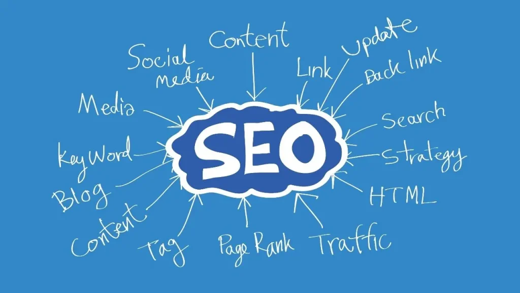 Ilustrasi pakar SEO Bali sedang menganalisis strategi digital marketing.